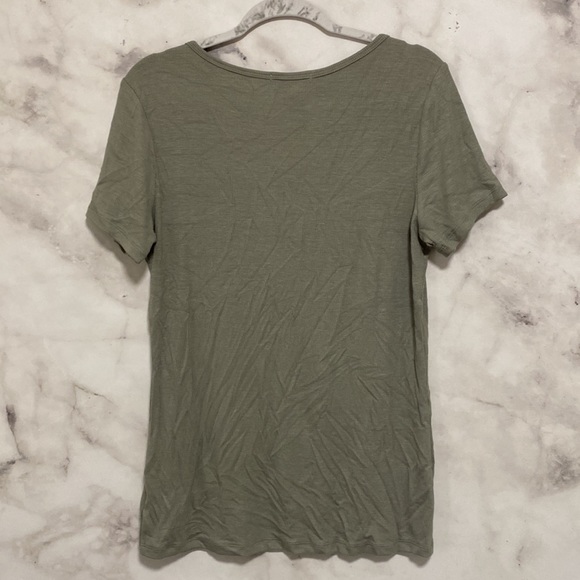 NWOT Three Dots Ribbed Crew Neck Tee - Olive Green - Picture 8 of 11
